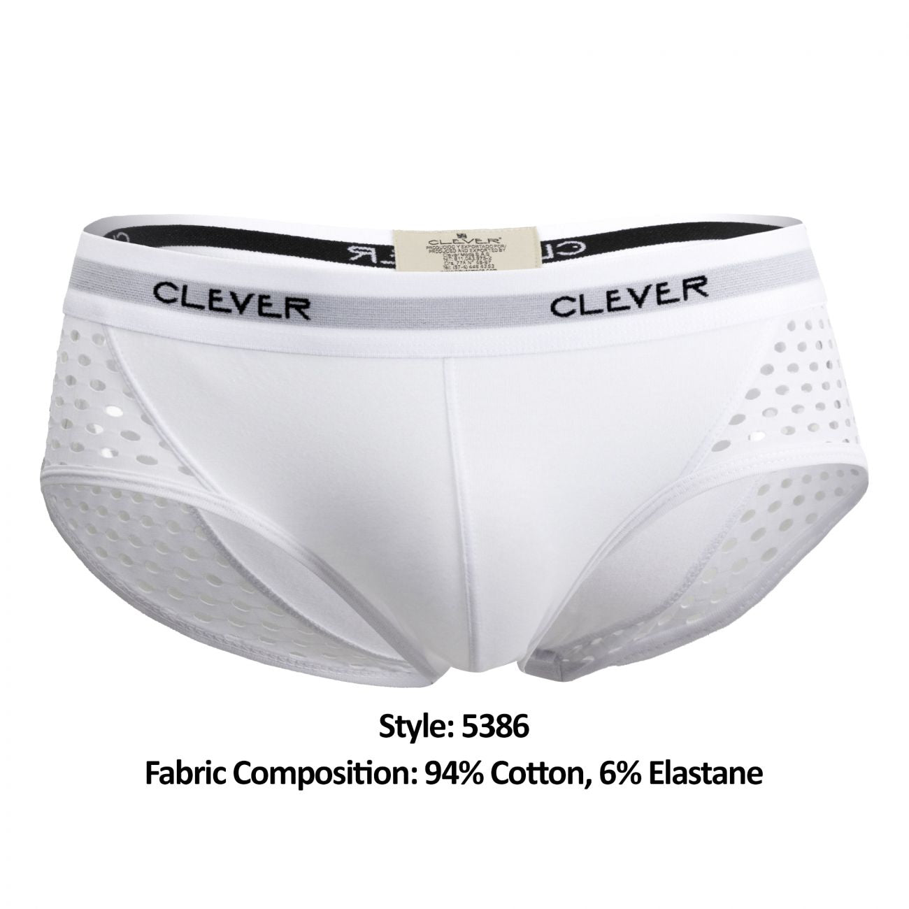 Clever 5386 Glamour Piping Briefs White