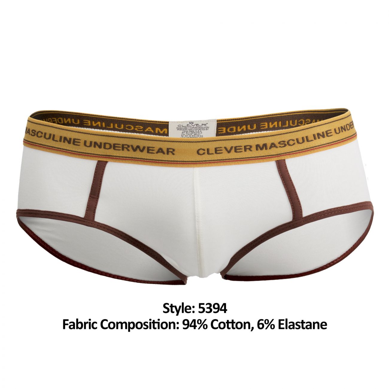 Clever 5394 Attractive Piping Briefs Beige