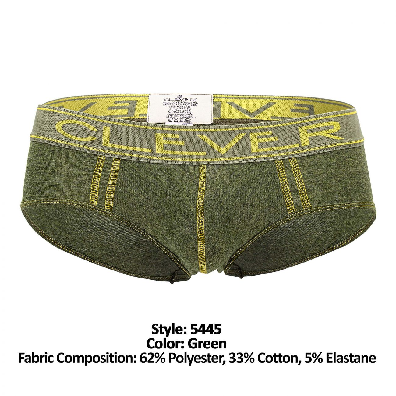 Clever 5445 Sinto Piping Briefs Green