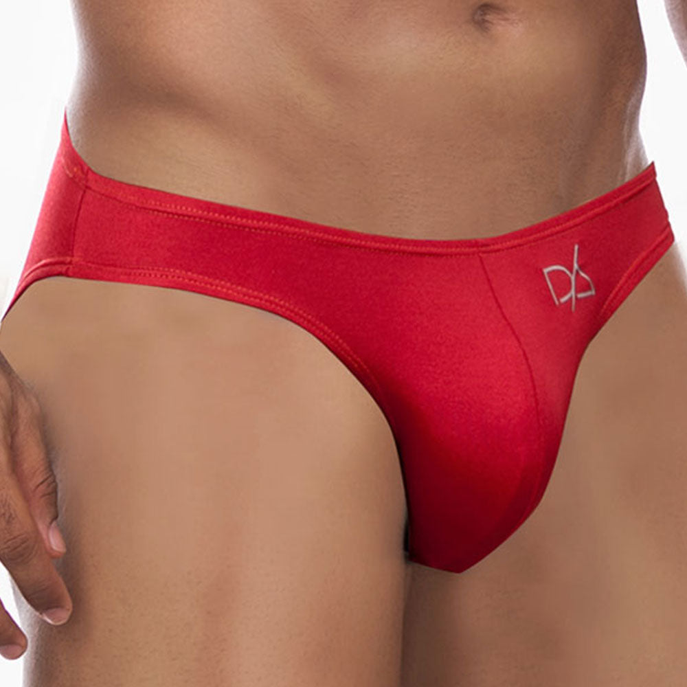 Daniel Alexander Colorful Solid Slip Bikini Red