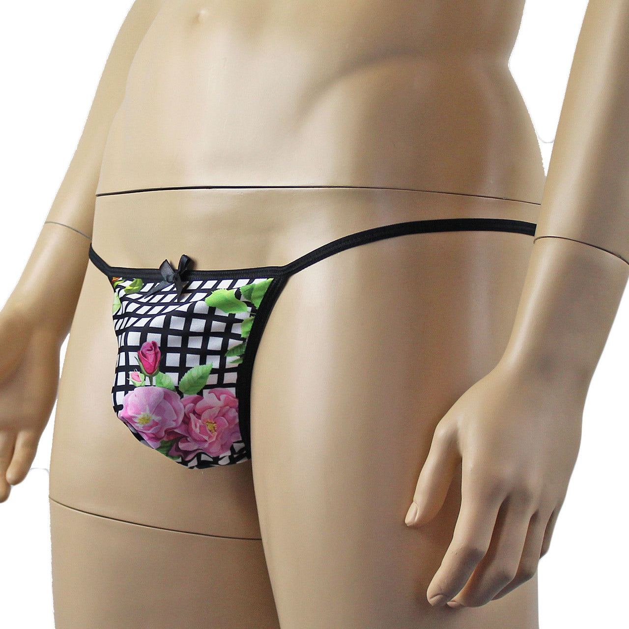 Mens G string Pouch in our Diana Flora Lattice Print