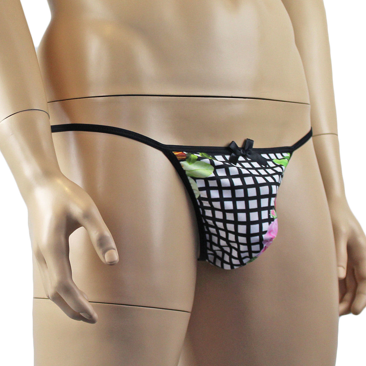 Mens G string Pouch in our Diana Flora Lattice Print