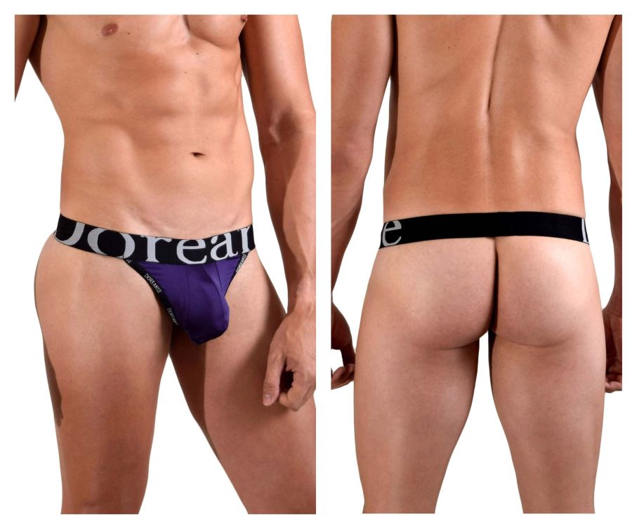 Doreanse 1008-PPL Alluring Pouch Thongs Purple Plus Sizes