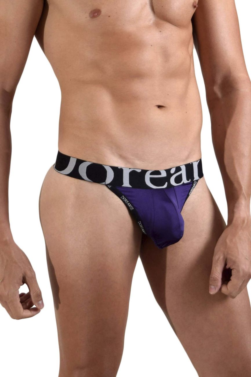 Doreanse 1008-PPL Alluring Pouch Thongs Purple Plus Sizes