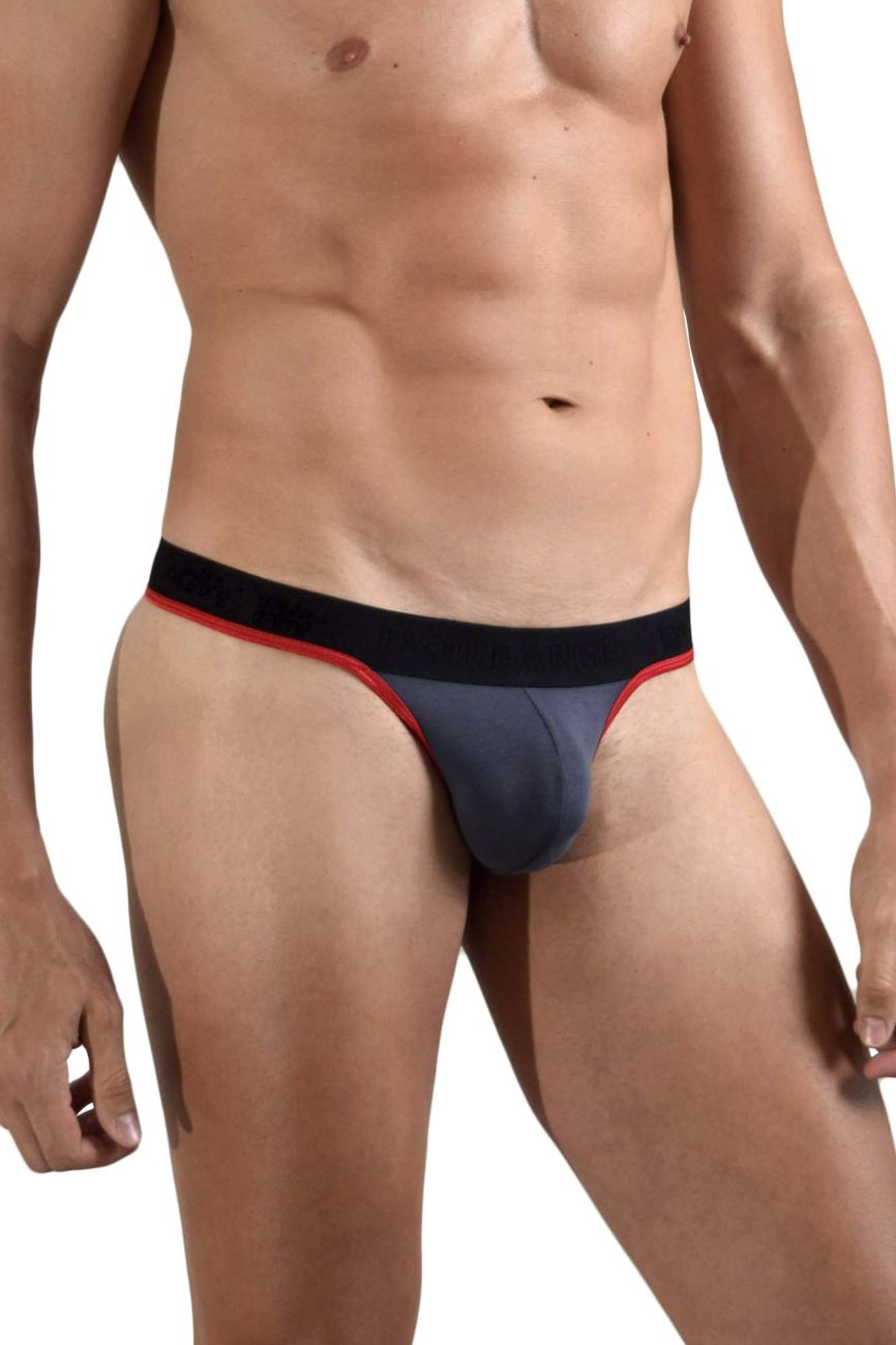 Doreanse 1012-CHR Sexy Borderline Thongs Charcoal Plus Sizes
