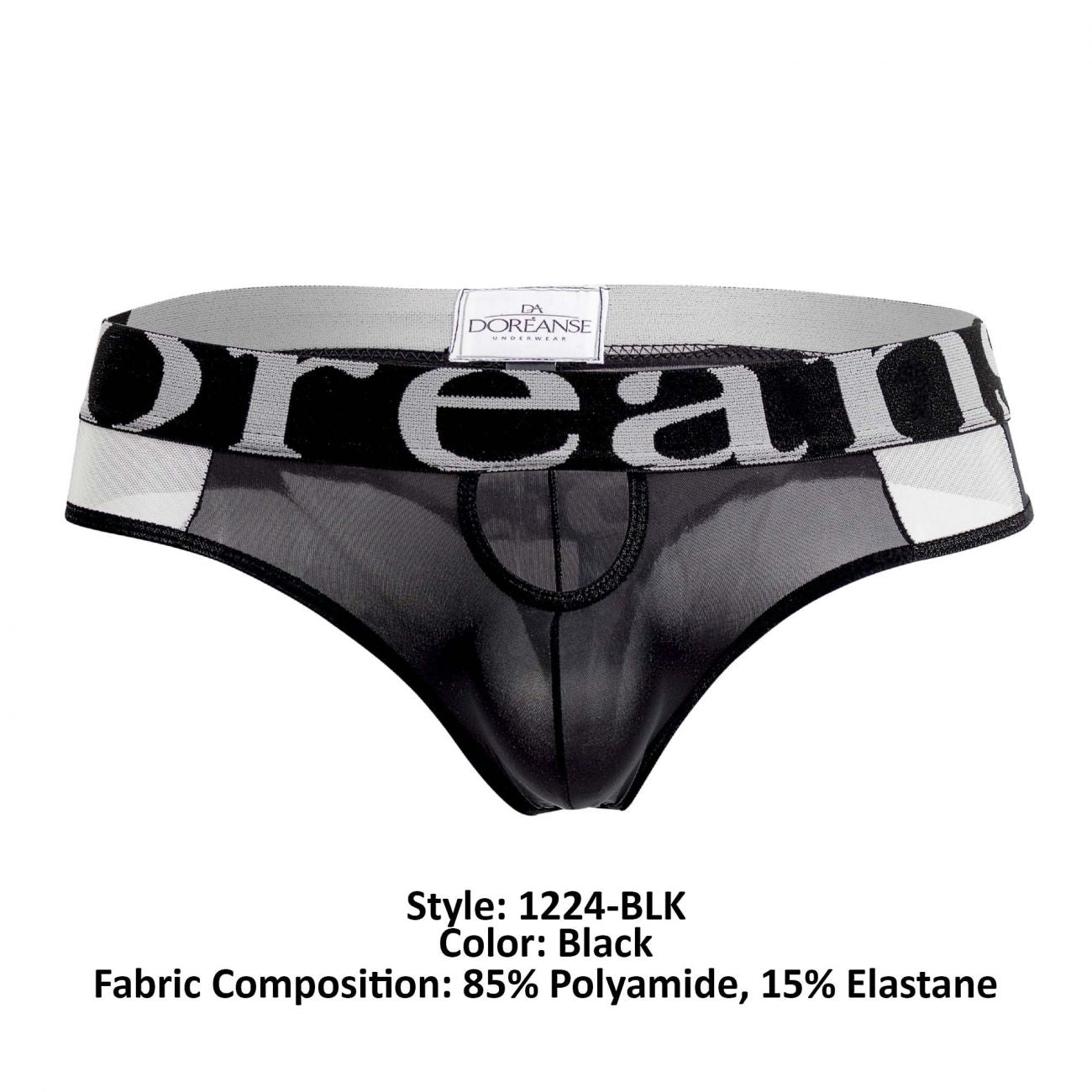 Doreanse 1224-BLK Window Thongs