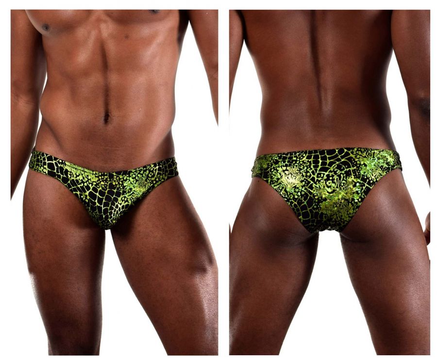 Doreanse 1257-PRN Space Venom Briefs Green Printed Plus Sizes