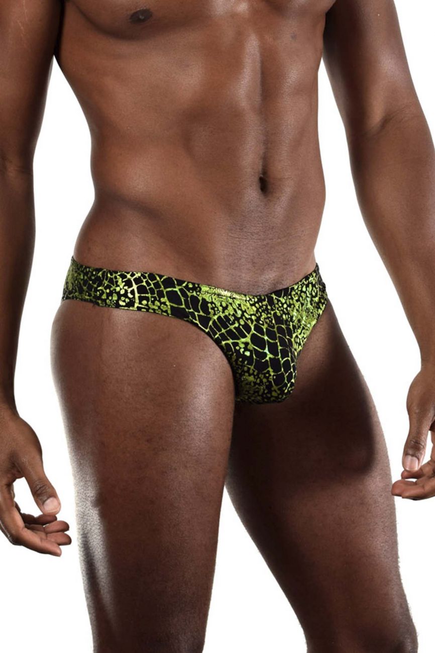 Doreanse 1257-PRN Space Venom Briefs Green Printed Plus Sizes