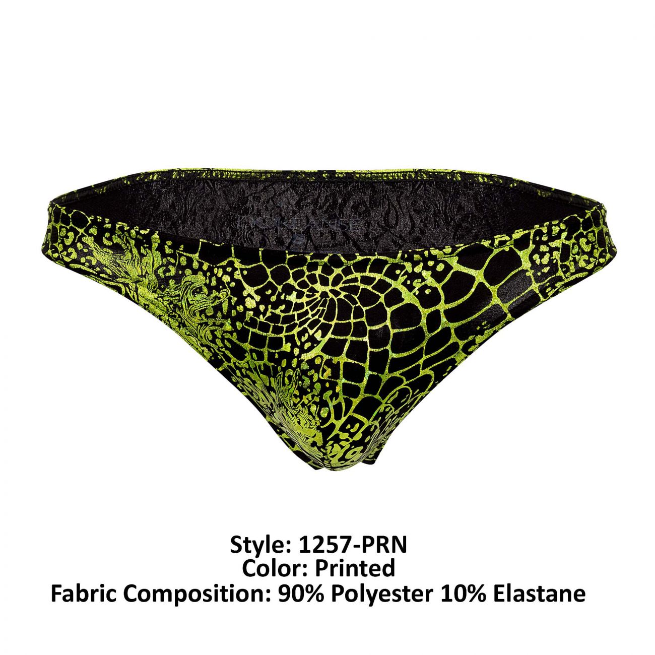 Doreanse 1257-PRN Space Venom Briefs Green Printed Plus Sizes