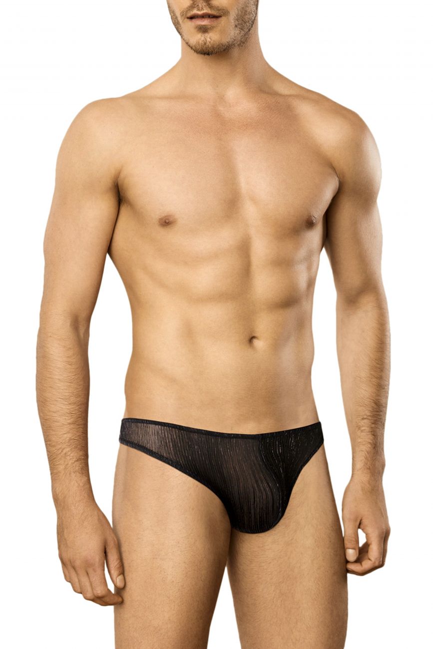 Doreanse 1302-BLK Shimmering Sheer Thong
