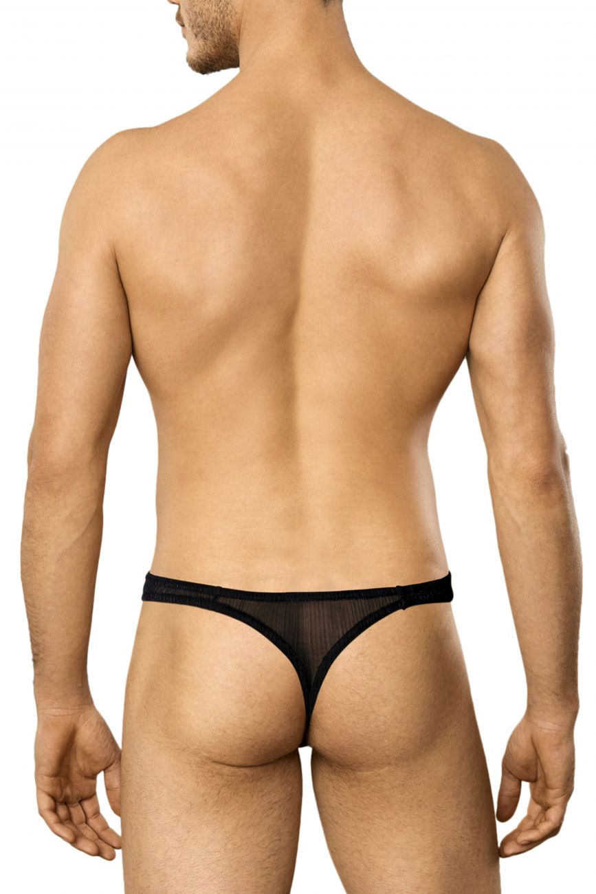 Doreanse 1302-BLK Shimmering Sheer Thong