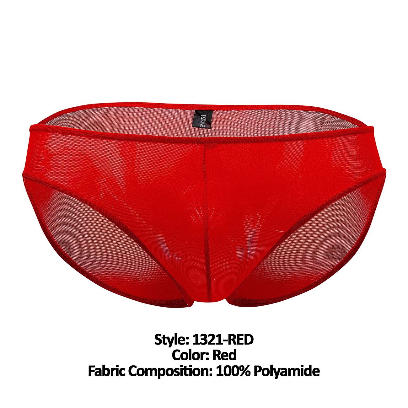 Doreanse 1321- Sexy Sheer Brief Red - Up to Sizes 2X