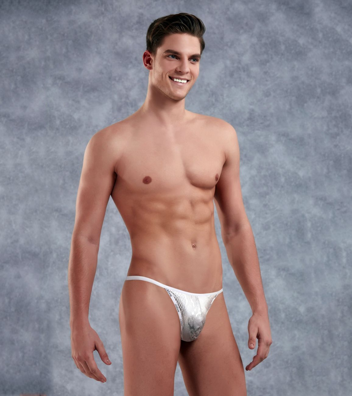 Doreanse 1326-SLV Flashy Snake G-String Silver Snake