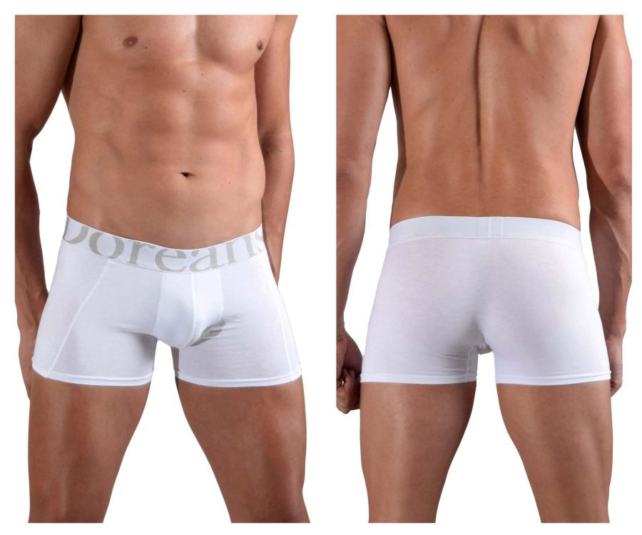 Doreanse 1777-WHT Label Boxer Briefs White Plus Sizes