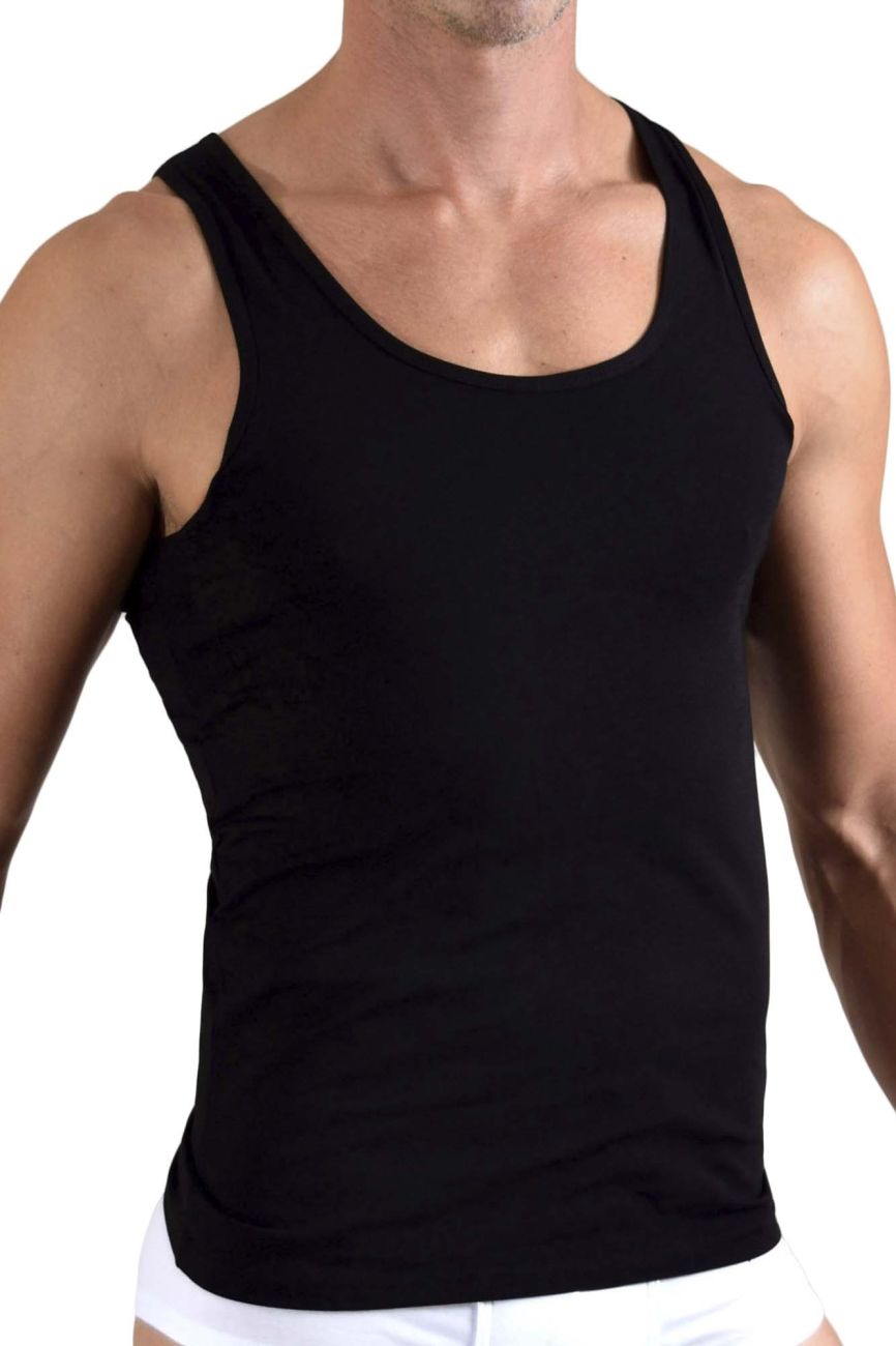 Doreanse 2011-BLK Essential Tank Top Black Plus Sizes