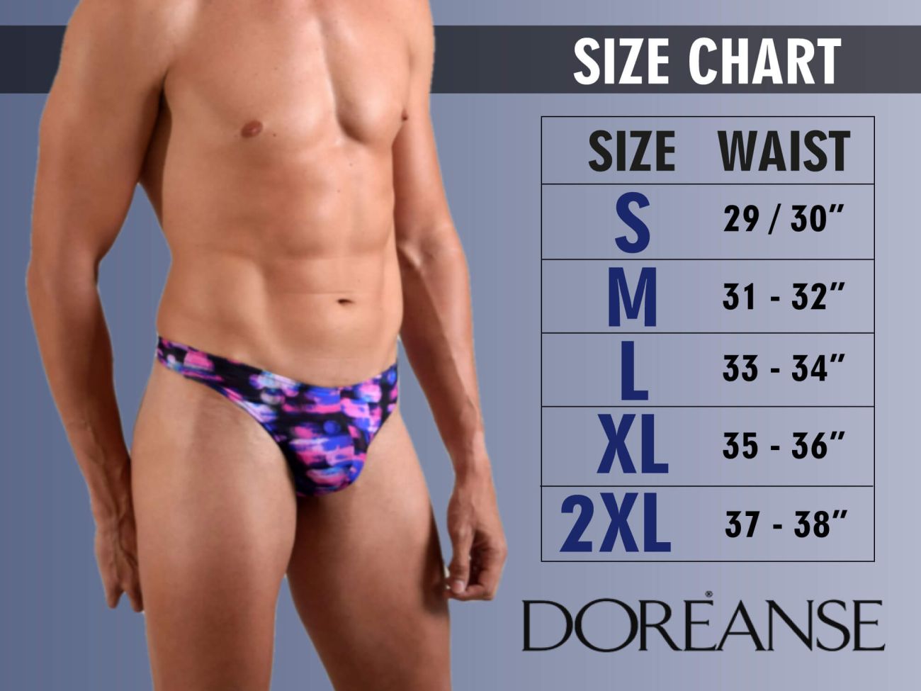 Doreanse 1713-RED Sporty Boxer Briefs Red-Navy Plus Sizes