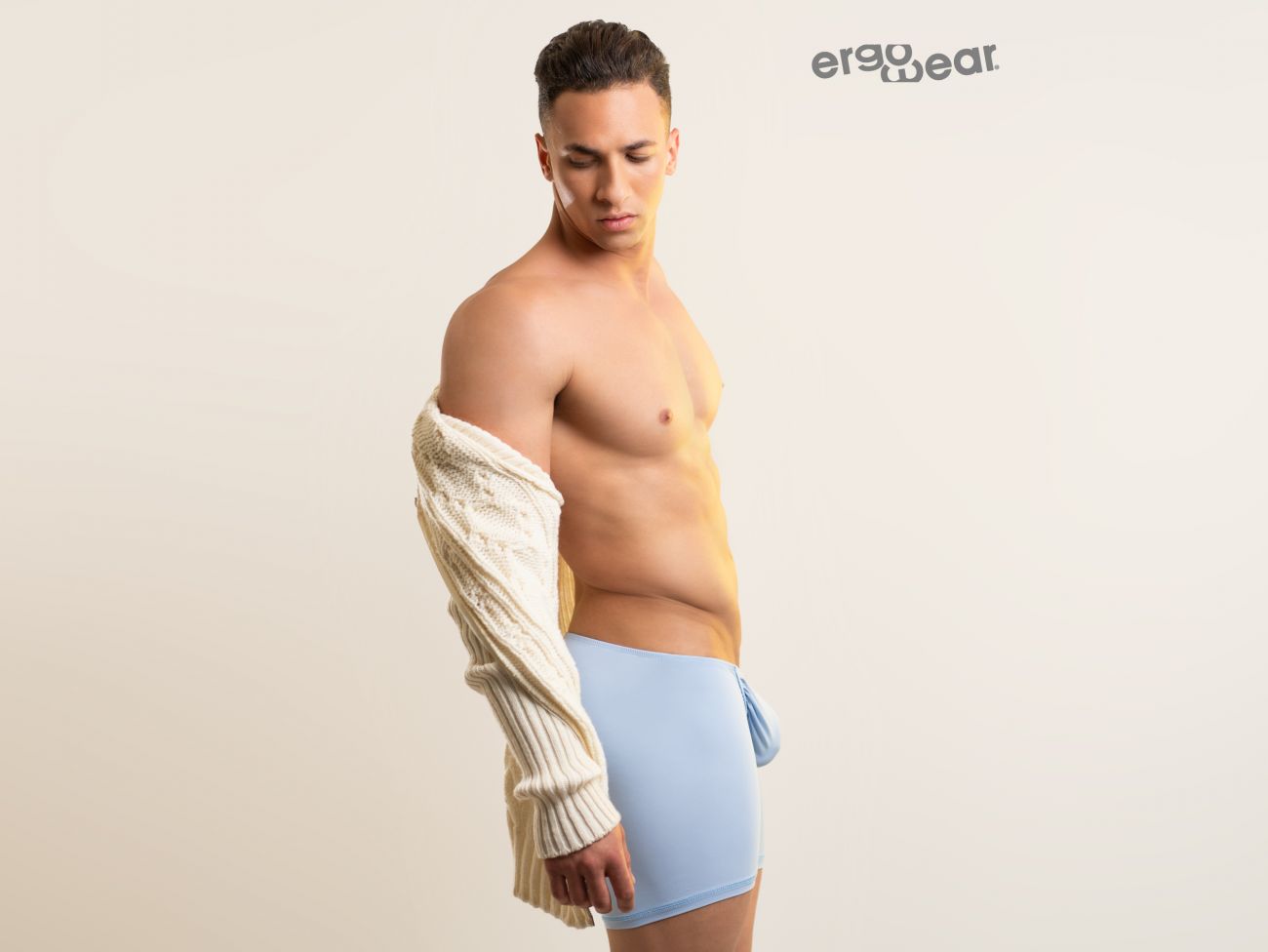 ErgoWear EW1130 Fitted Boxer Briefs Sky Blue