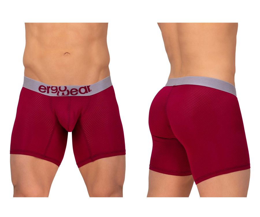 ErgoWear EW1218 MAX Boxer Briefs Burgundy