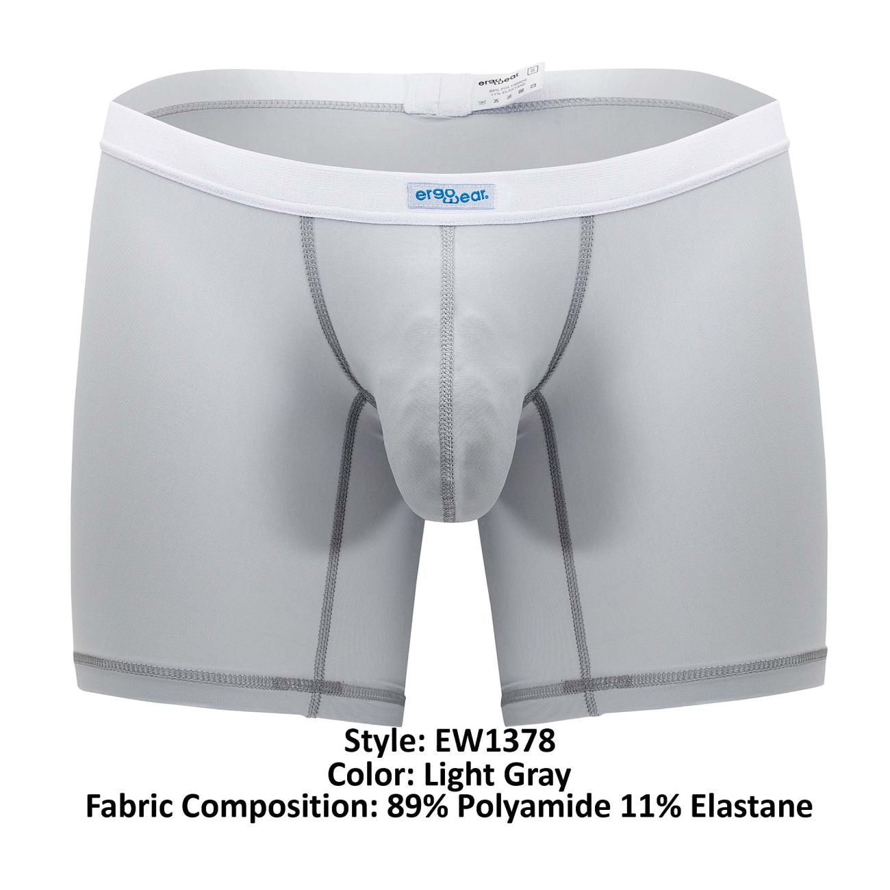 ErgoWear EW1378 SLK Boxer Briefs Light Gray