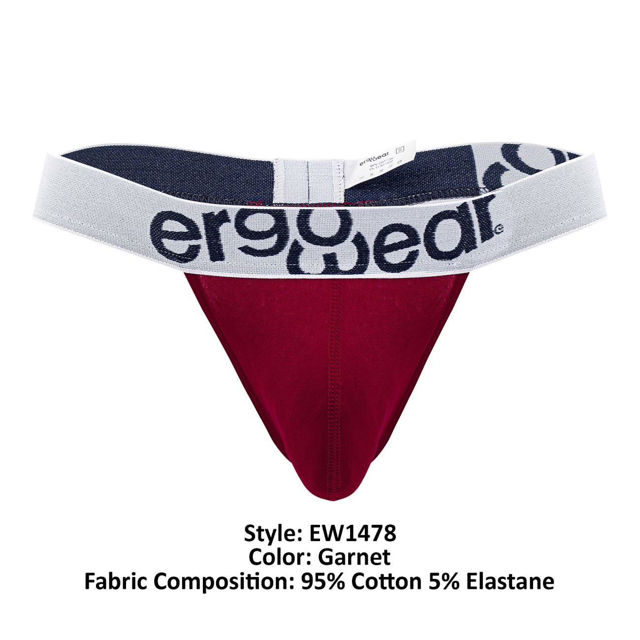 ErgoWear EW1478 MAX COTTON Thongs Garnet