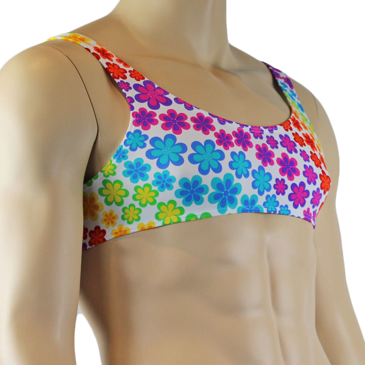 Mens Flower Girl Crop Top Bra