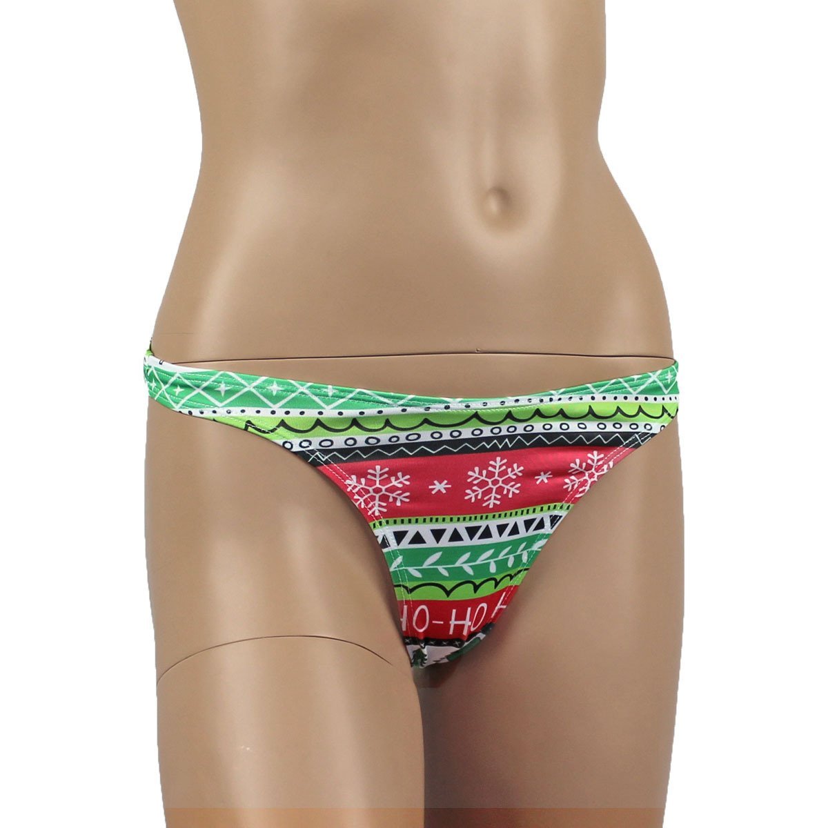 Womens Christmas Gift Wrap G string Thong Xmas Underwear