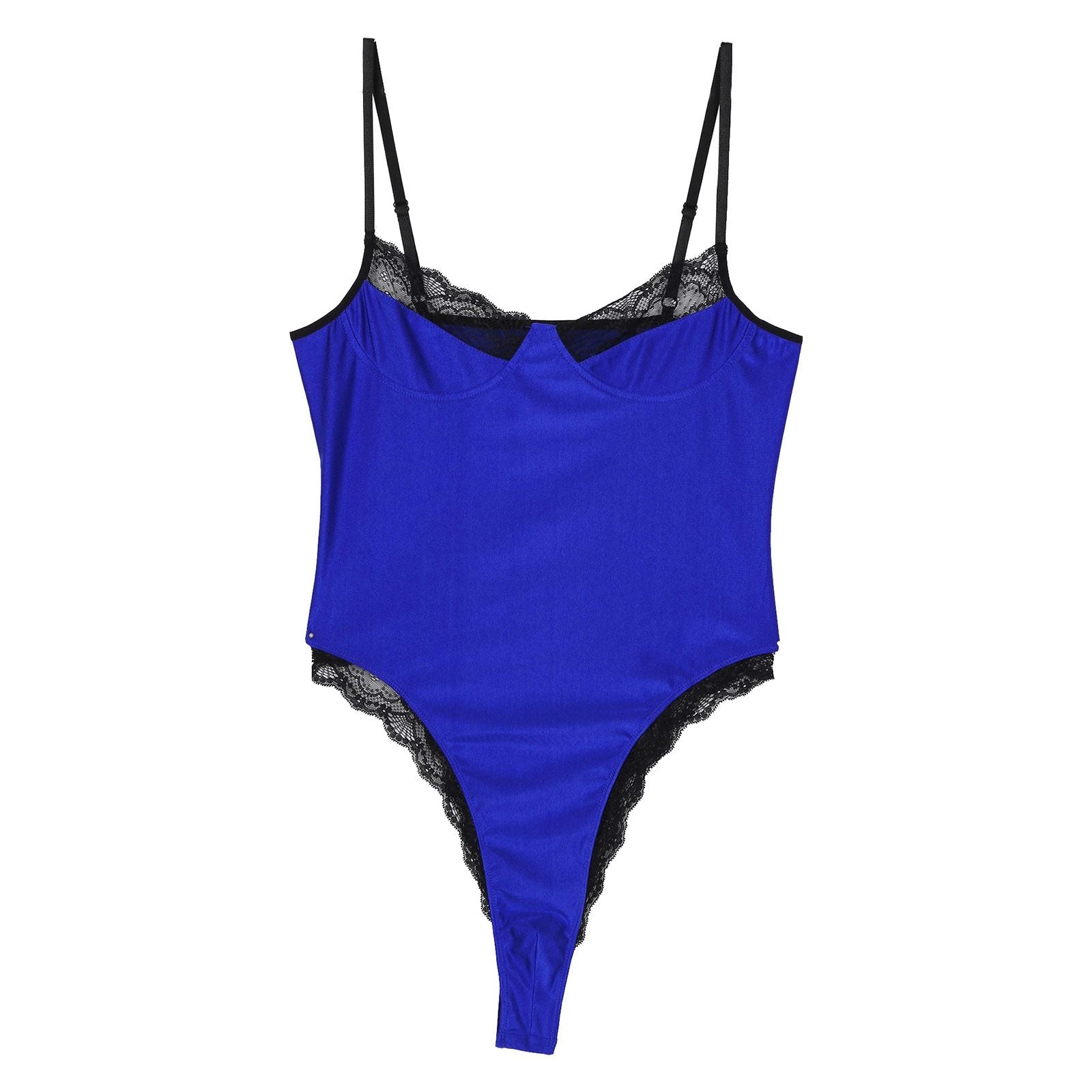 JCSTK - Mens Femme IF-43322316 One Piece Bodysuit with Wireless Top Royal Blue
