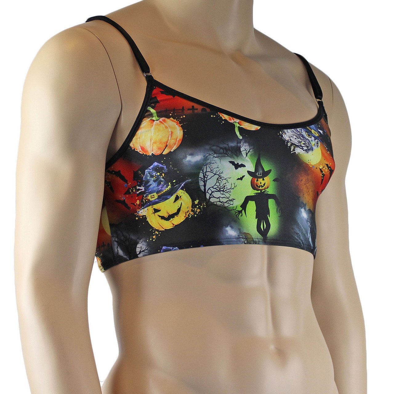 Halloween Mens Witches Pumpkins and Bats Camisole Top