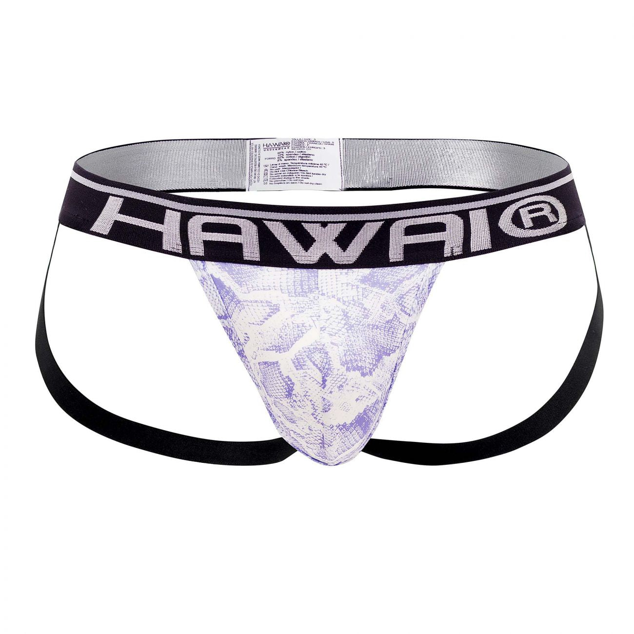 HAWAI 41946T Animal Print Athletic Jockstrap Amethyst