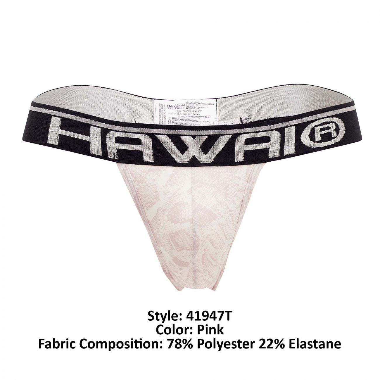 HAWAI 41947T Animal Print Mens Thongs Pink