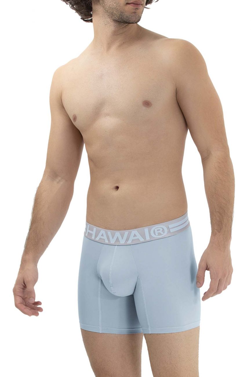 HAWAI 41977 Microfiber Boxer Briefs Light Blue