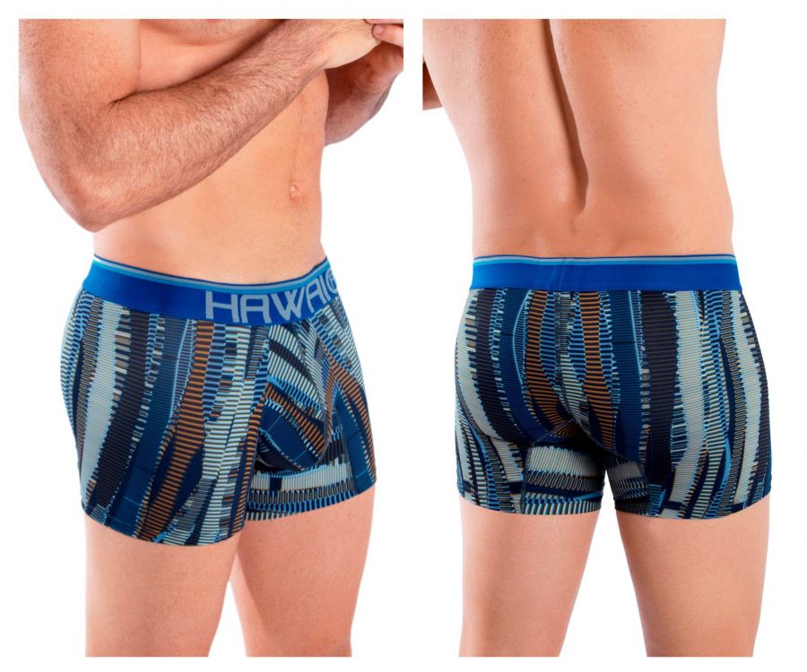 HAWAI 42121 Printed Athletic Trunks Royal Blue