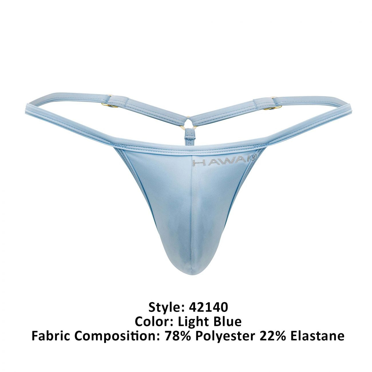 HAWAI 42140 Solid Mens G-String Light Blue