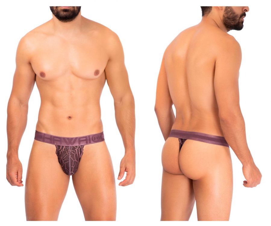 HAWAI 42153 Solid Lace Thongs Taupe
