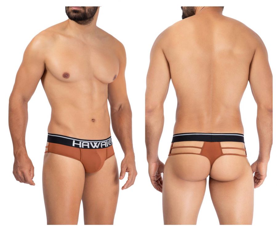 HAWAI 42154 Solid Strappy Thongs Amber
