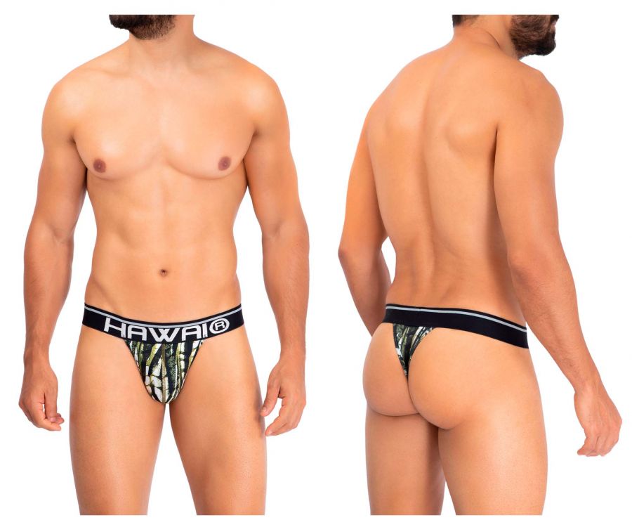 HAWAI 42164 Printed Microfiber Thongs Military Green