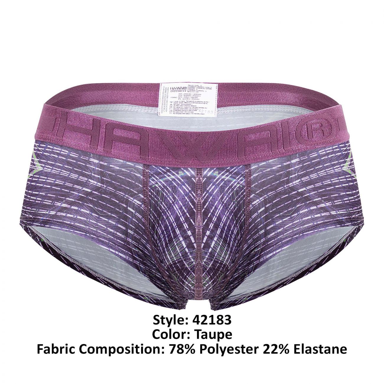HAWAI 42183 Printed Microfiber Briefs Taupe