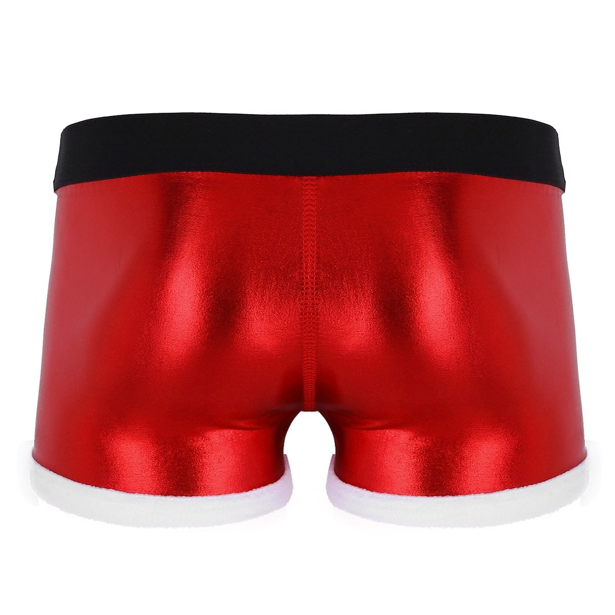 SALE - XMAS GIFT - Mens Glitter Christmas Santa Boxer Shorts with Printed Belt Details