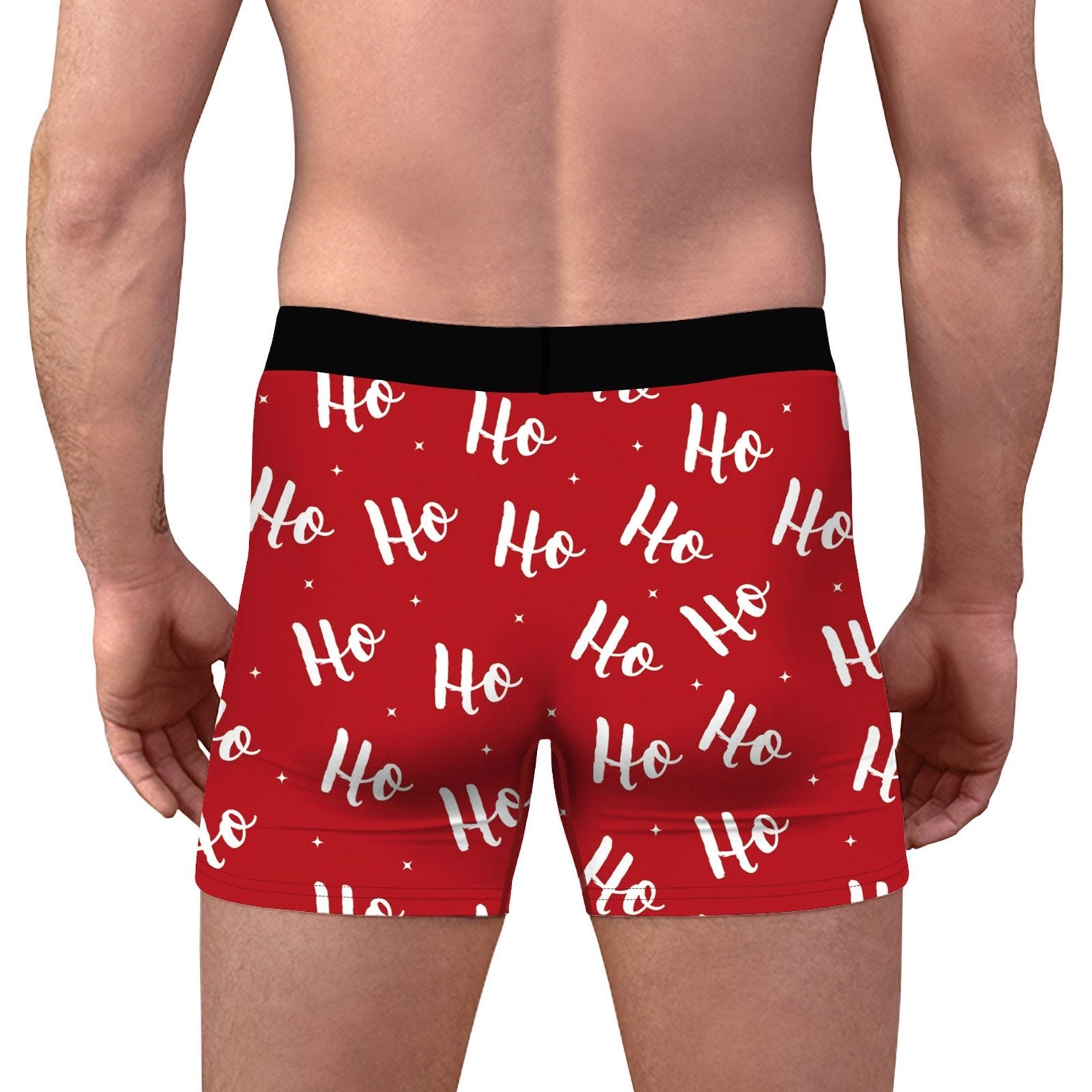 SALE - XMAS GIFT - Mens Christmas Boxer Shorts Printed Ho Ho Ho & The Grinch