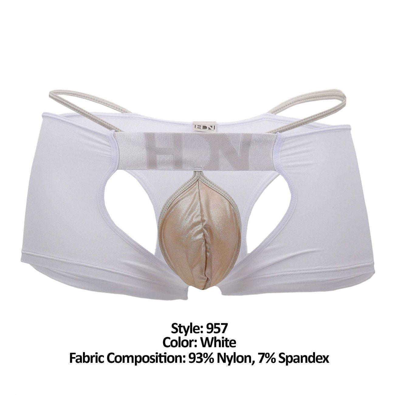 Hidden 957 Open Butt Trunk White