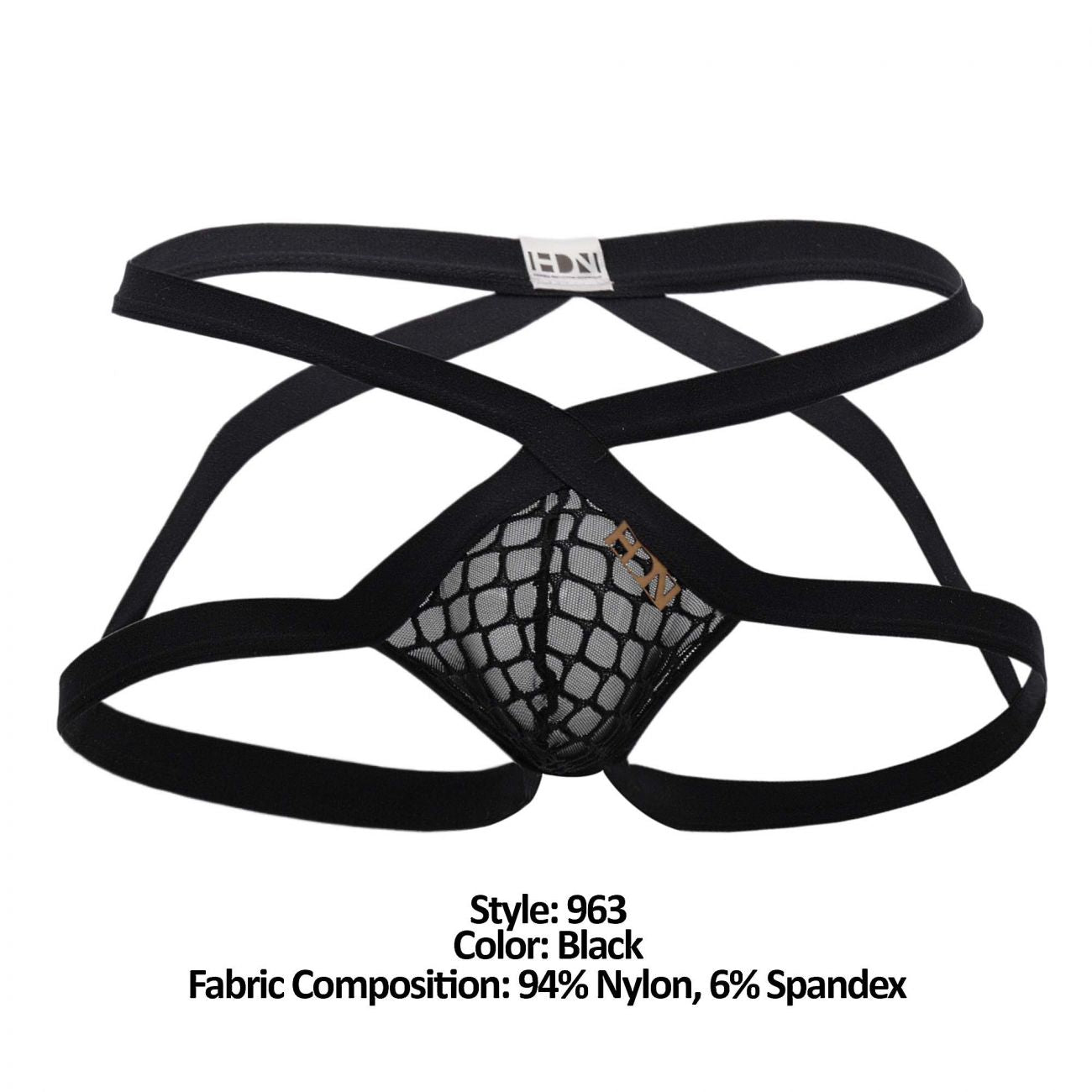 Hidden 963 Mesh Jockstrap Black