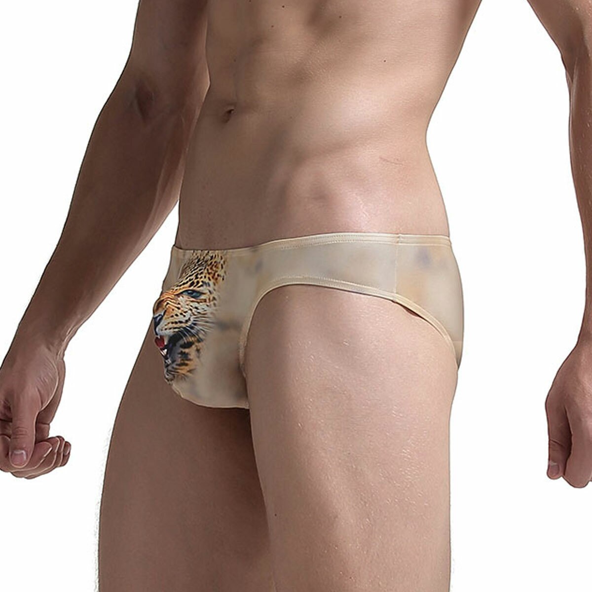 SALE - Mens Yellow Leopard Brief