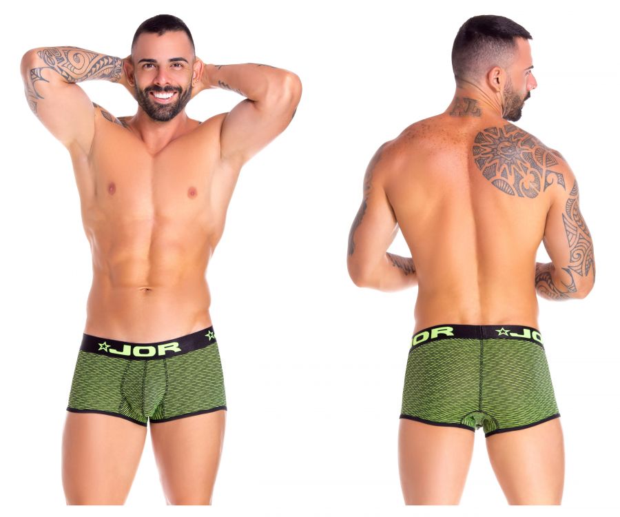 JOR 0817 Neon Boxer Briefs Black & Green