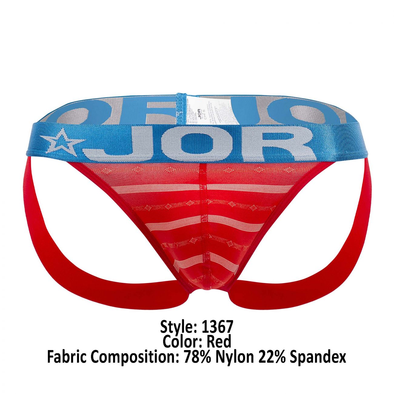 JOR 1367 Texas Jockstrap Red