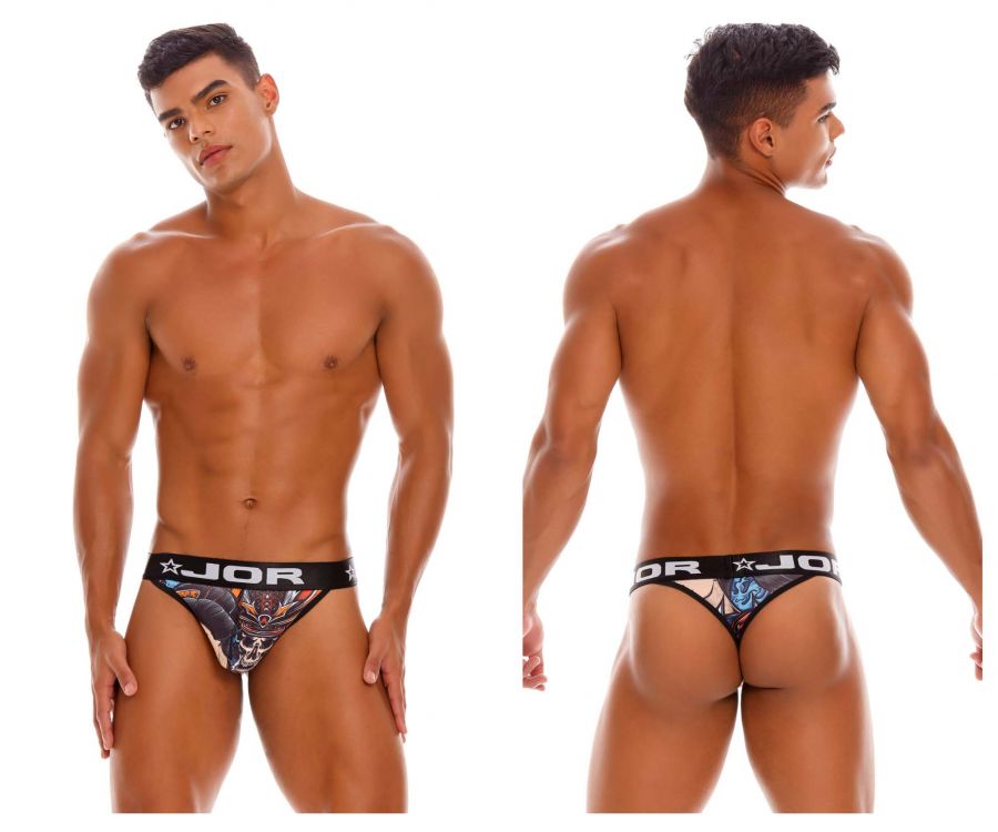 JOR 1531 Geisha Thongs Black Printed