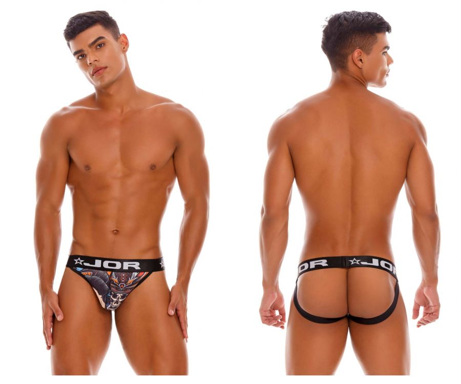 JOR 1532 Geisha Jockstrap Black Printed