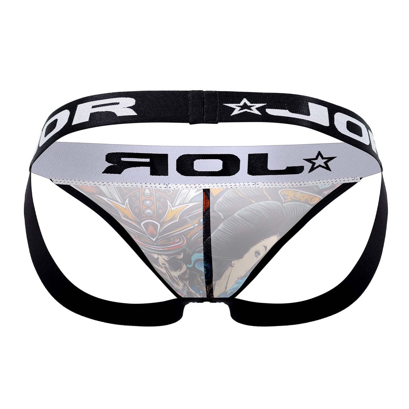 JOR 1532 Geisha Jockstrap Black Printed