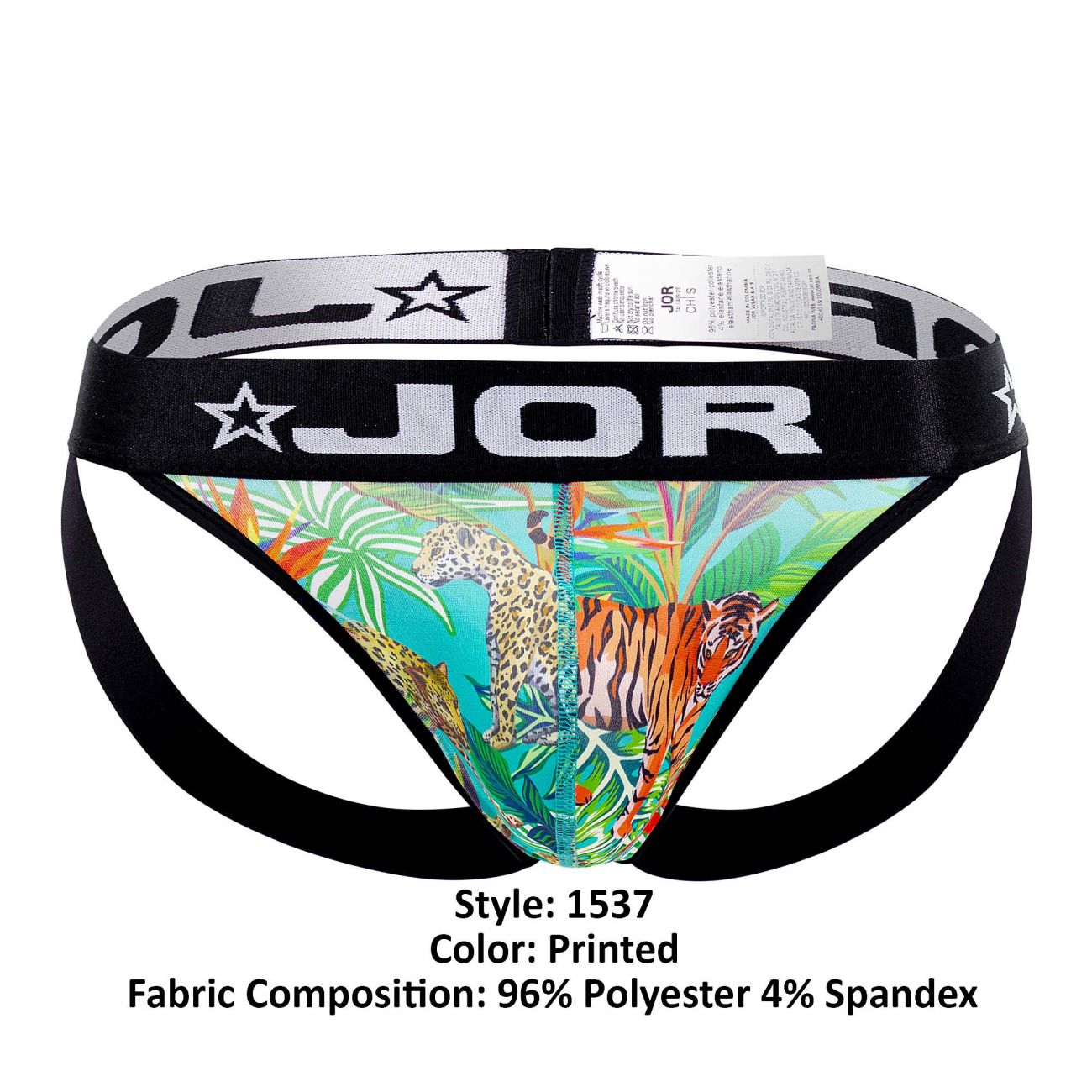 JOR 1537 Indie Jockstrap Green Printed