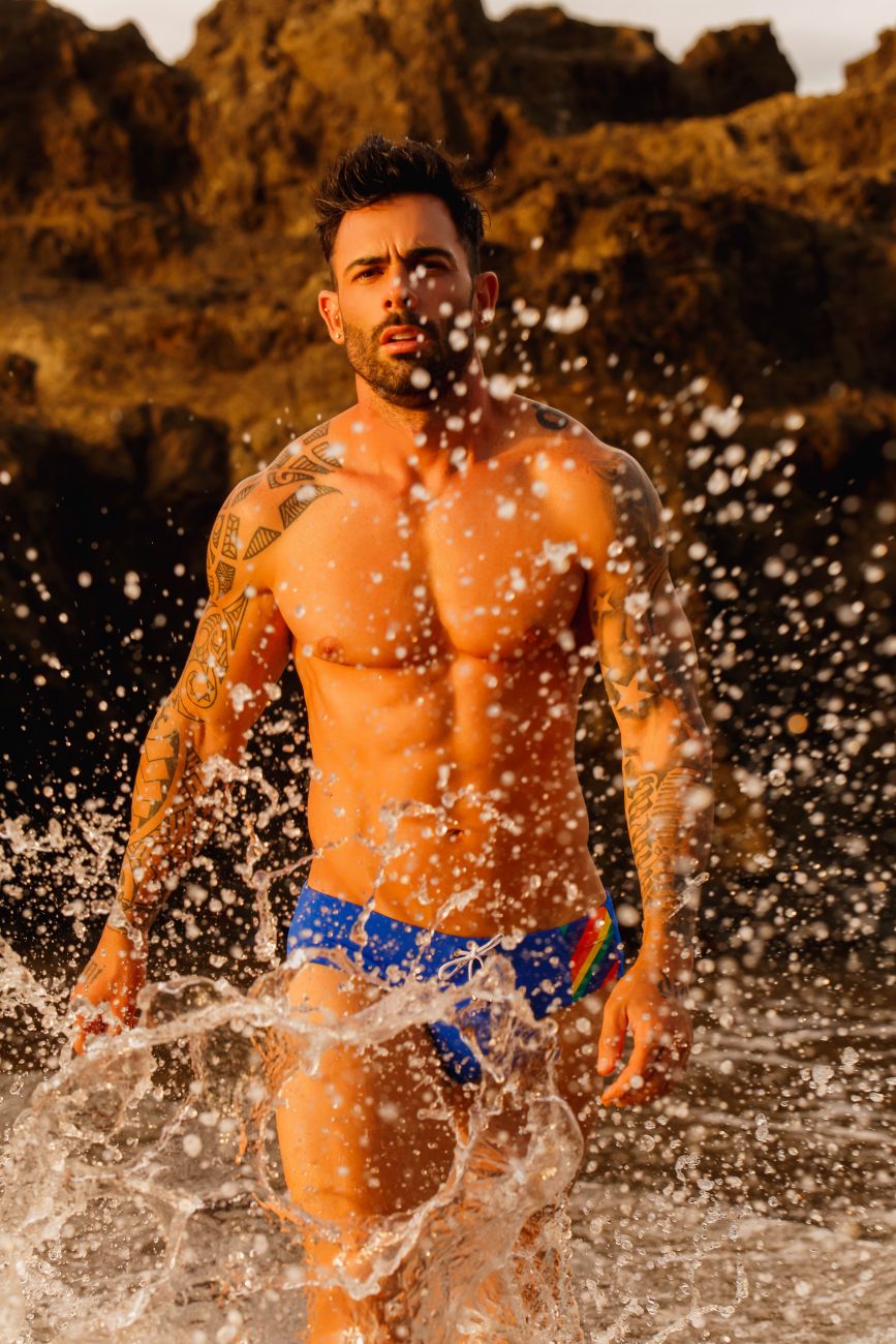 JOR 1553 Pride Swim Briefs Blue