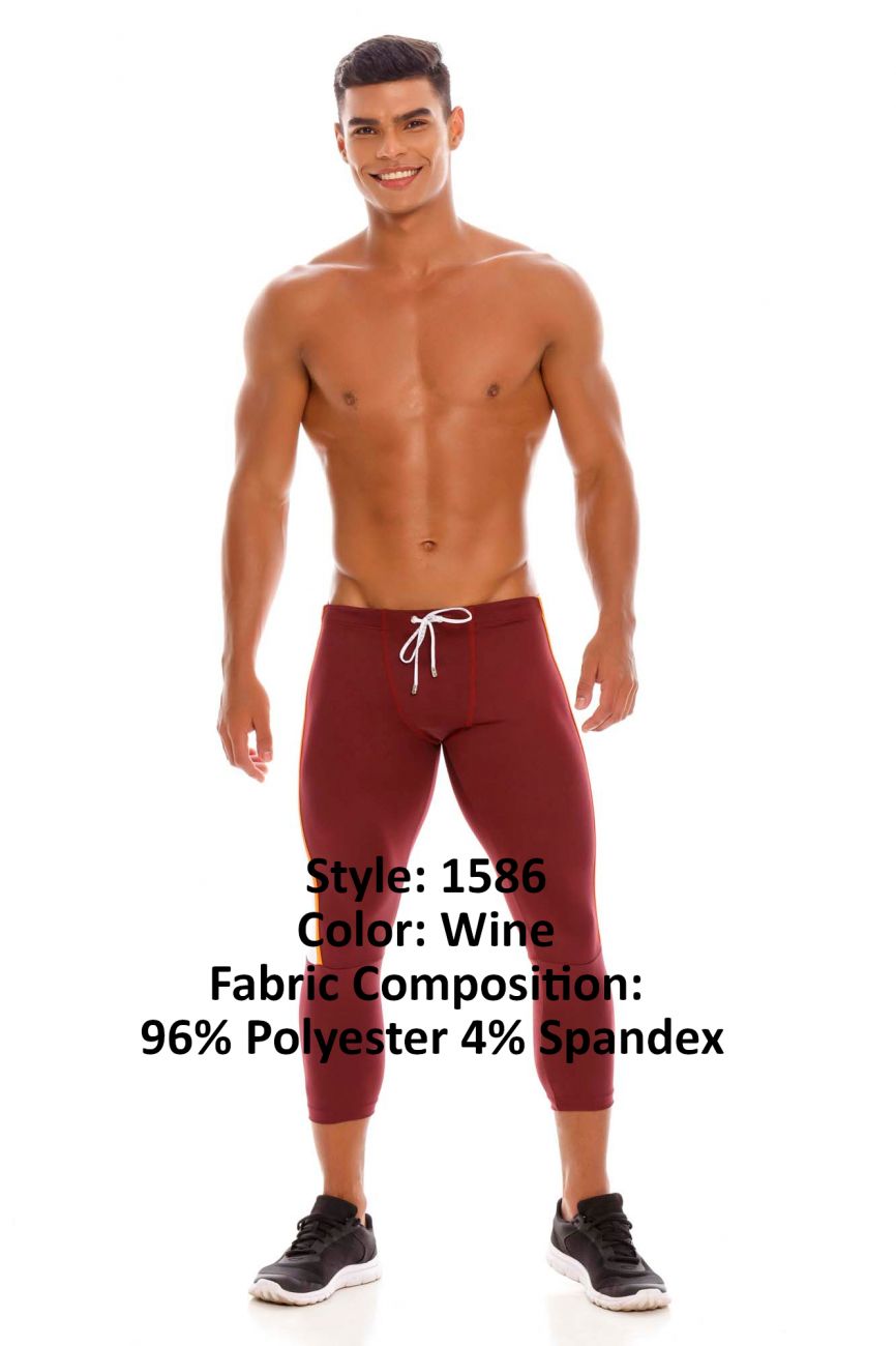 JOR 1586 Biker Athletic Pants Wine